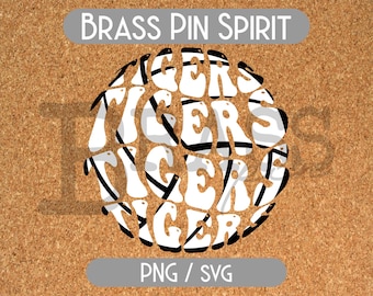 Diseños de voleibol retro de los Tigres: PNG, SVG, descarga digital