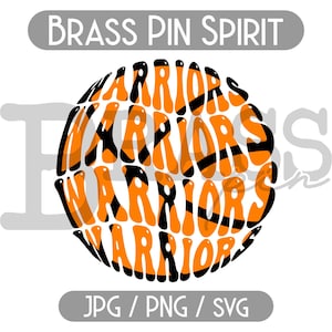 Warriors Basketball Retro Design: PNG, SVG, JPG, Digital Download