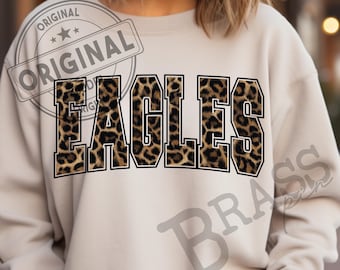 Design Universitário Eagles Leopard - PNG, JPG, Download Digital