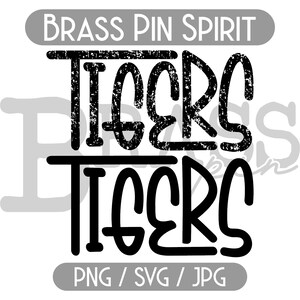 Tigers Graffiti Design Bundle: Black, White, Clean, Distressed, PNG, JPG, SVG, Instant Download