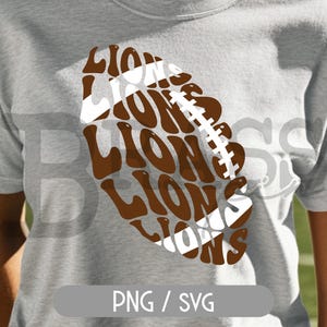 Ballon de football rétro Lions – Téléchargement numérique PNG et SVG
