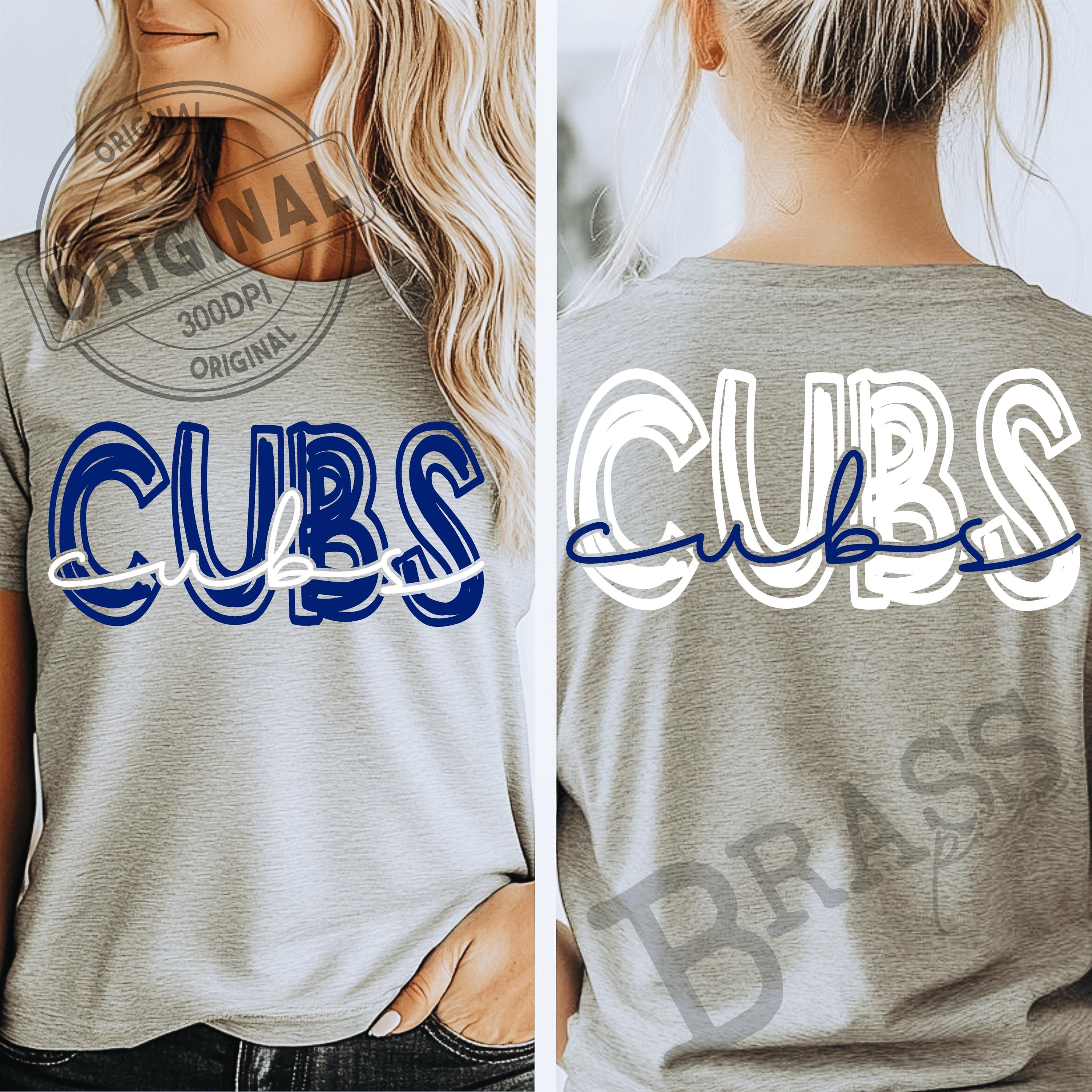 Cubs Scribble Designs: 2 Color Options, Blue & White, JPG, PNG, SVG ...