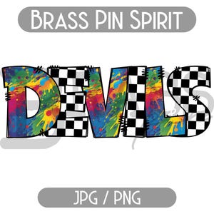 Devils Rainbow Checked Design: PNG, JPG, Digital Download