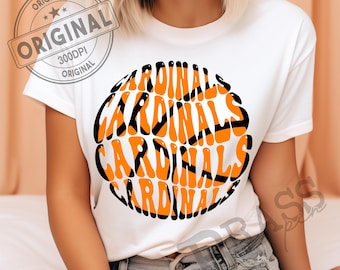 Cardinals Retro Basketball Design: PNG, SVG, JPG, Digital Download