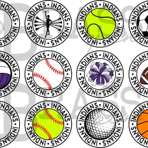 Indians Circle Bundle – 21 Designs, Digital Download: PNG, JPG, SVG Files