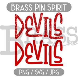 Devils Graffiti Design Bundle: Red, White, Clean, Distressed, PNG, JPG, SVG, Instant Download