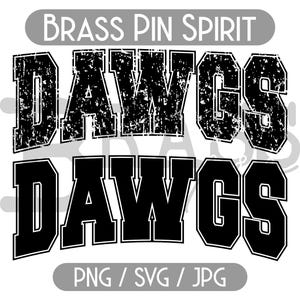 Dawgs Varsity Designs: 2 Options, Clean & Distressed, Grunge, PNG, JPG, SVG, Digital Download