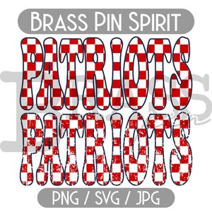 Patriots Retro Designs: 2 Options, Clean & Distressed, Red, Navy, SVG, PNG, JPG  Digital Download