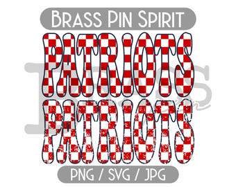 Patriots Retro Designs: 2 Options, Clean & Distressed, Red, Navy, SVG, PNG, JPG  Digital Download