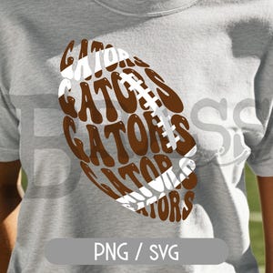 Gators Retro Football Design – PNG & SVG Digital Download