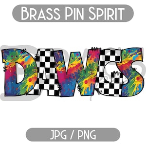 Dawgs Rainbow Checked Design: PNG, JPG, Digital Download