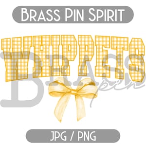 Whippets Coquette Bow Watercolor Gingham Design: Yellow, PNG, JPG, Digital Download