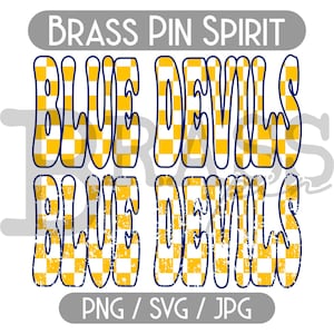 Blue Devils Retro Designs – Clean & Distressed Styles, SVG, PNG, JPG Digital Download