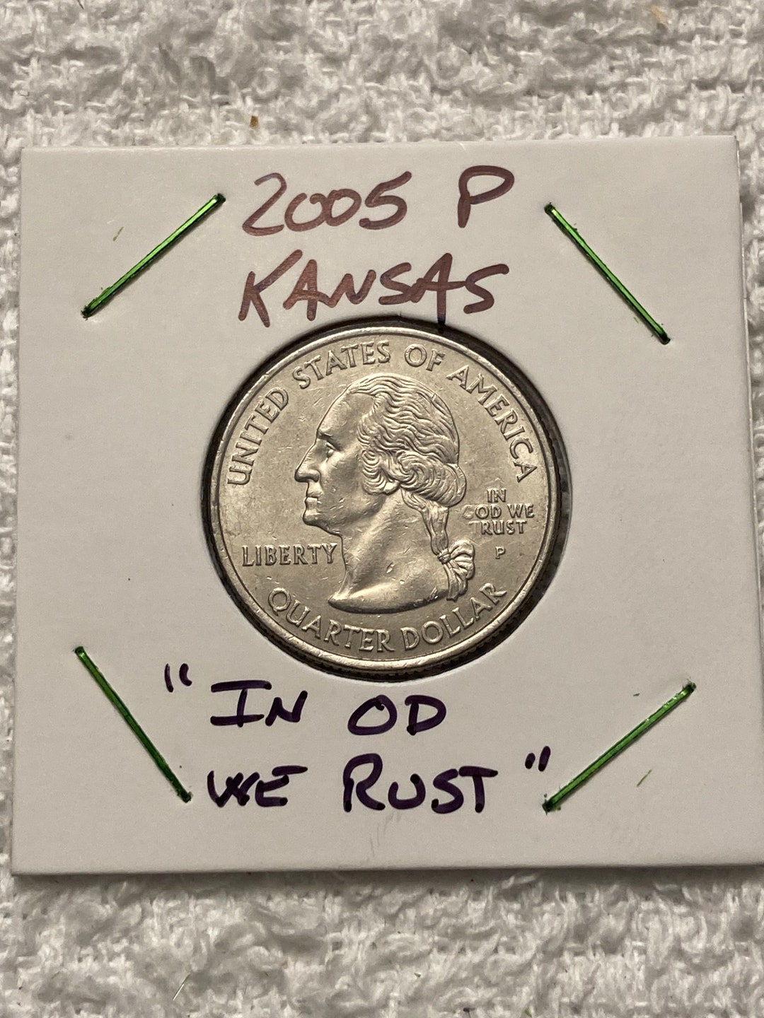 2005 P Kansas in God We Rust Quarter Error. Etsy
