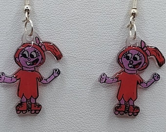 Andi Roller Skater Earrings, Hypoallergenic Sterling Silver Plated