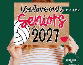Senior Night, Volleyball Sign, Volleyball Senior Night, Class of 2027, Senior Year (Digital Download)