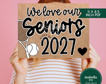 Tennis Senior Night Sign, Senior Night Tennis, Tennis Senior Night, Tennis Rally, Senior Rally, Senior Awards (PDF & PNG Download)