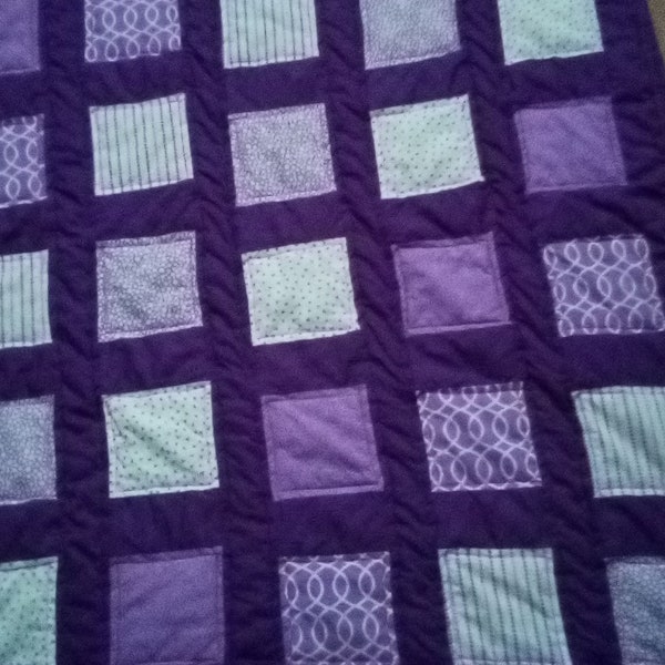 Purple and Lavender Quilted Throw