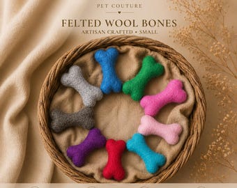 Small Felt Dog Bone Toy: Soft Chew, Anxiety Relief