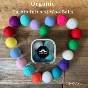 Wool Felt Ball Cat Toys: Organic Catnip Infused, Custom Colors