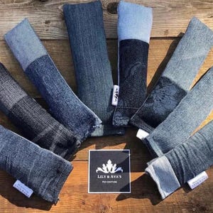 Denim Catnip Cat Toy. Cat Kitty Kicker Sticks. Fun cat toy.  Eco-Friendly & Handmade! For the eco conscious buyer. Cat gift cat lover gift.