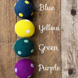 Medium Felt Dog Balls- Handmade Eco-Friendly Balls Made With Luxurious New Zealand Wool- Soft on Pets Teeth Gift for Dogs and Dog Lovers