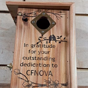 Award trophy birdhouse, birdlover  birthday gift, bluebirdhouse, bird box, aviary, garden art