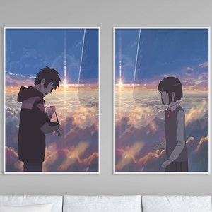 Your Name Art Set Of 4, Kimi No Nawa Art High Quality Digital Art Images, Digital Download, Printable High Quality Posters