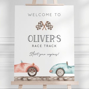 Racing Welcome Sign, Editable Template, Two Fast Birthday, Fast One ...