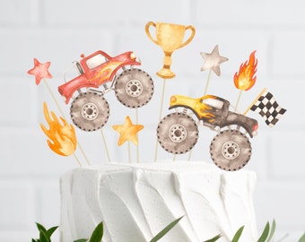 Monster Truck Cake Toppers, Printable Cake Toppers, Monster Jam Birthday Cake Toppers, Monster Truck Cake Decoration, DIGITAL DOWNLOAD