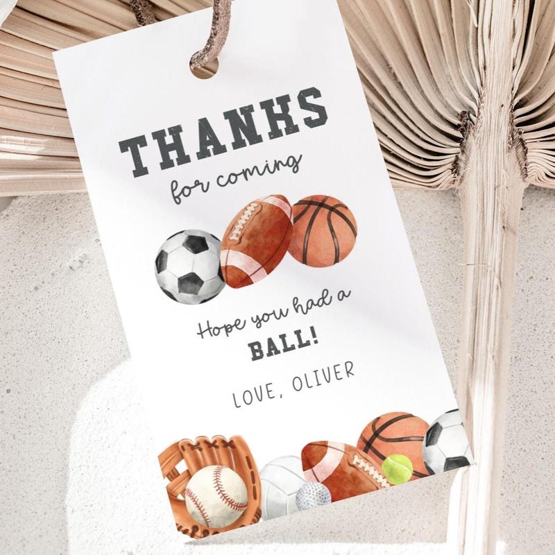 Thank You Tag Basketball Theme Etsy Thank You Tag Basketball Theme Etsy