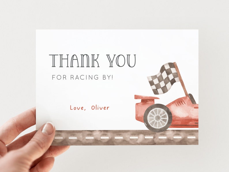 Fast ONE Invitation, Editable Car 1st Birthday Invitation, Racing Car First B'day Invite Template, Red Racing Car Invite, Digital Download image 7