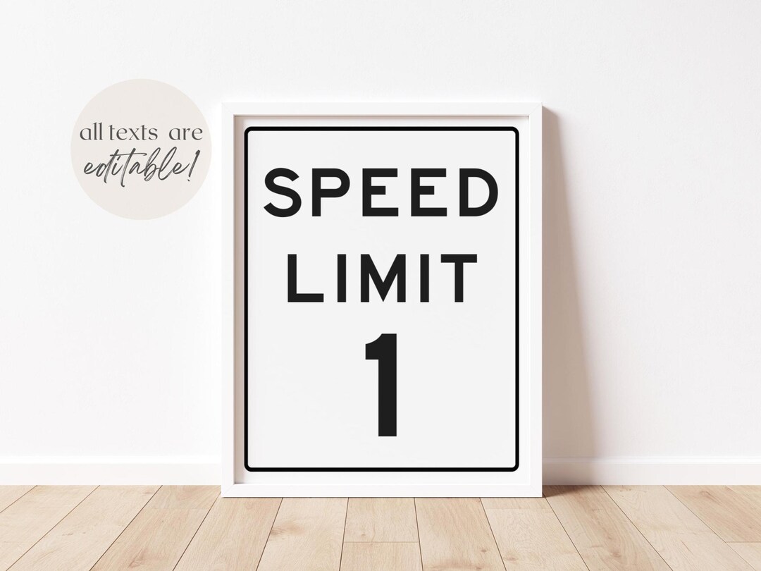 Targa Metallica Speed Limit 1 Per Primo Compleanno – Vintage 20x30 Cm, Decorazione A Tema Auto Da Corsa Per Ragazzi E Ragazze