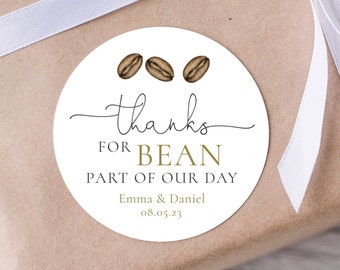 Coffee Themed Thank You Stickers, Editable Template, A Baby Is Brewing Favors, Love Is Brewing Favors Thank You Label, Digital Download