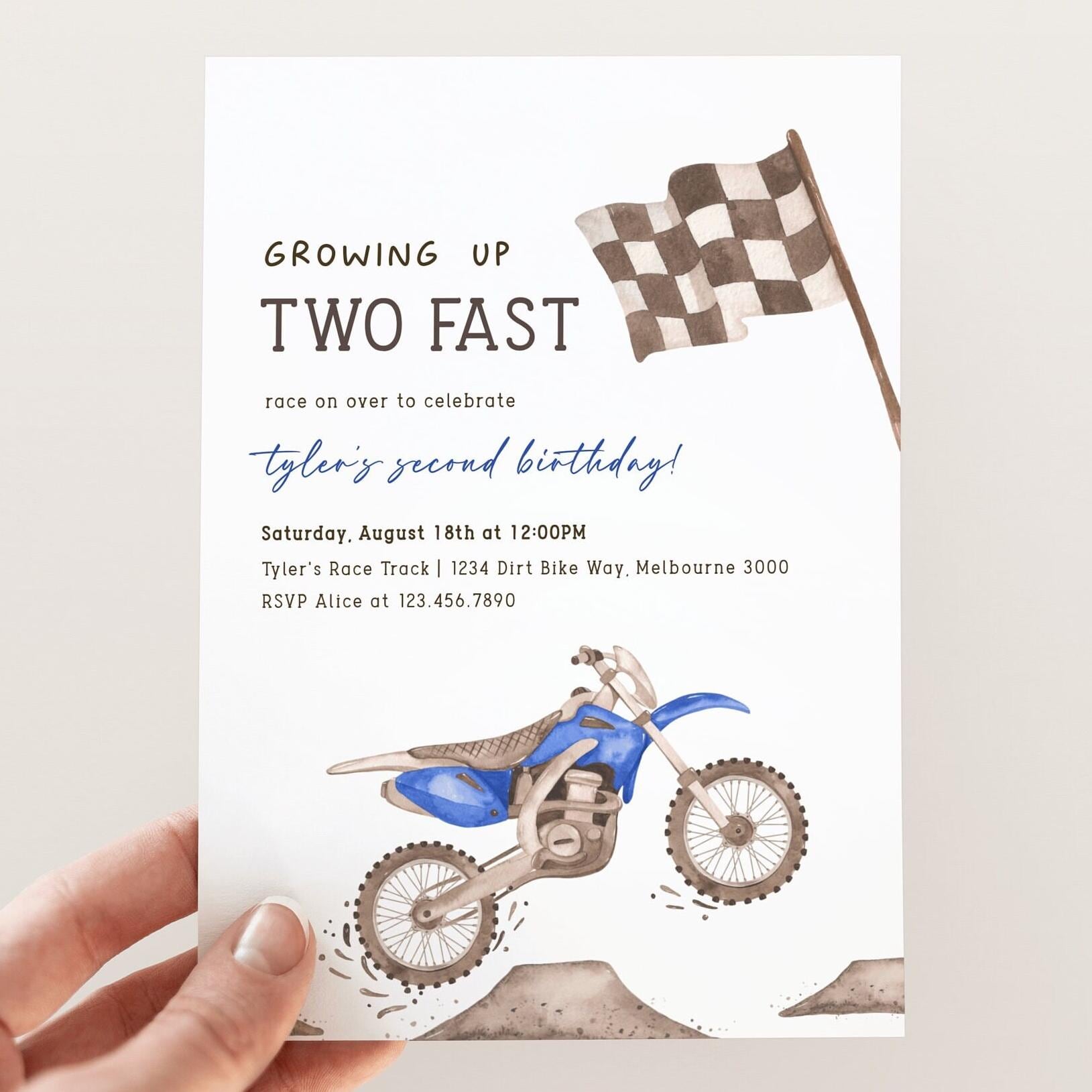 growing-up-two-fast-dirt-bike-invitation-editable-template-blue-dirt-bike-2nd-birthday-invite-boy-dirt-bike-racing-party-digital-download-etsy