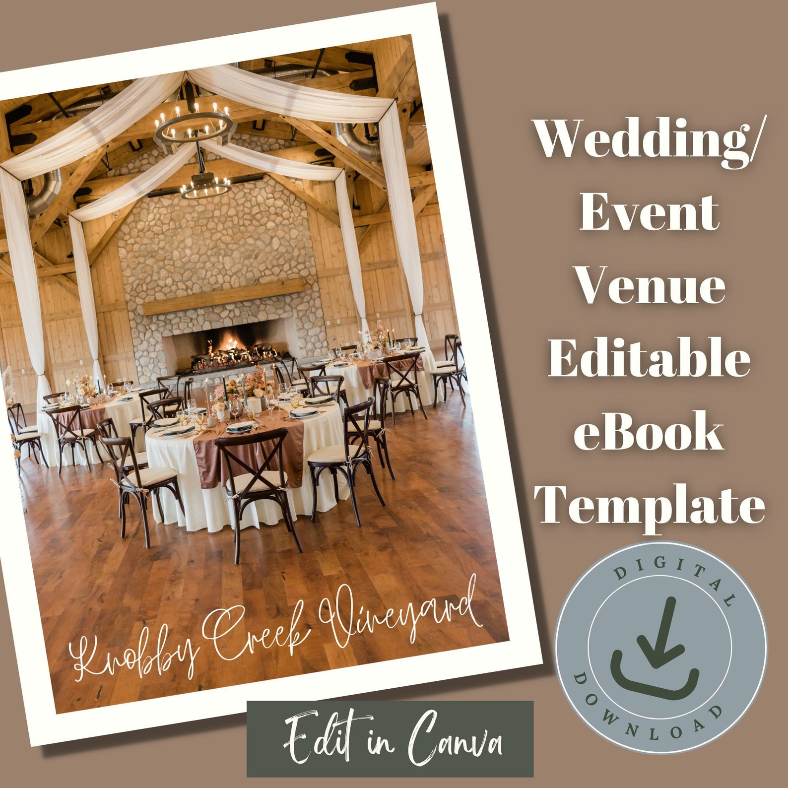 Wedding and Event Venue Ebook Template Editable Real Estate Guide ...
