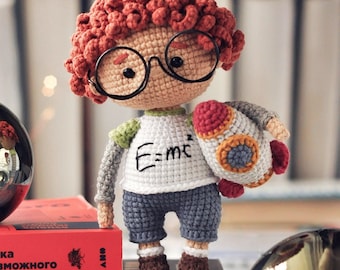 Amigurumi Crochet Doll Pattern: Schoolboy Rocket Toy (PDF Pattern)