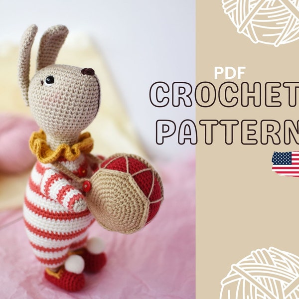 Crochet bunny / Amigurumi pattern / Crochet animals / Stuffed animal pattern / Do it yourself / Amigurumi animals / DIY Easter crochet gift