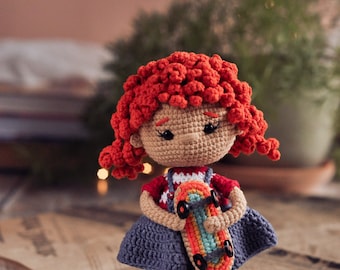 Amigurumi Doll Crochet Pattern, Girl Toy, Intermediate DIY Gift (PDF Pattern)