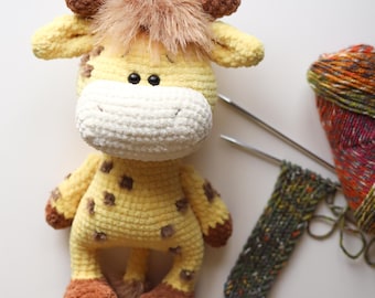 Crochet Giraffe Fawn Amigurumi Toy Pattern – Plush Animal DIY (PDF File)