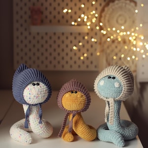 Crochet Snake Amigurumi Pattern: DIY Plush Toy (PDF Download).