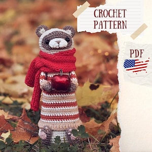Amigurumi pattern, ferret crochet pattern, crochet animal, amigurumi animal, forest animal, stuffed animal, easy crochet pattern, handmade