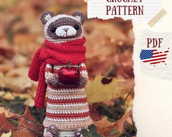 Patrón de amigurumi de hurón a crochet: Peluche (patrón en PDF)