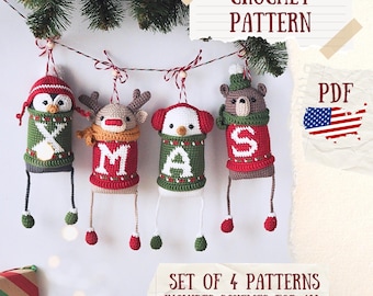 Christmas Crochet Ornament Pattern: DIY Amigurumi Xmas Decor (PDF Pattern)