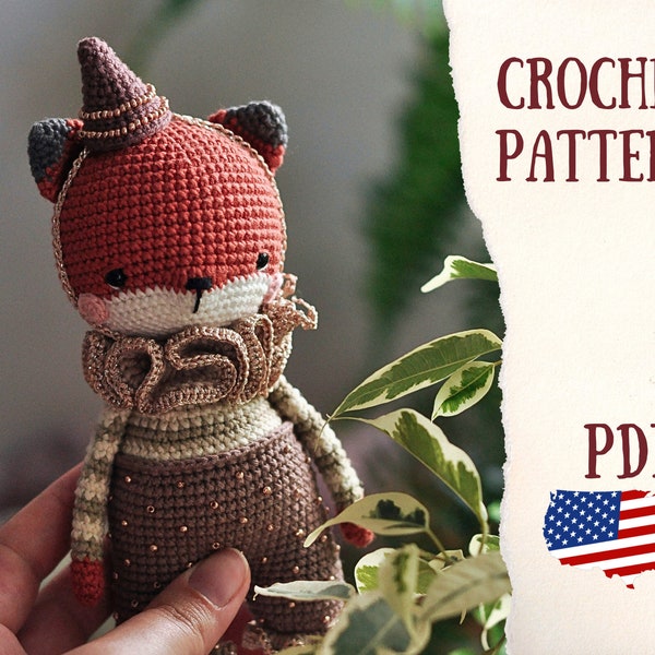 Crochet fox pattern / Crochet animals / Amigurumi animals / Amigurumi fox / Stuffed animal pattern / Forest animal / Handmade crochet gifts