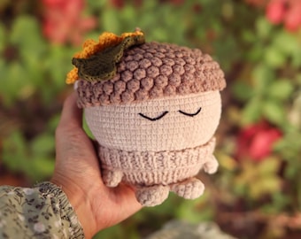 Crochet Acorn Pattern: Amigurumi Fall Plush Toy (PDF Download)