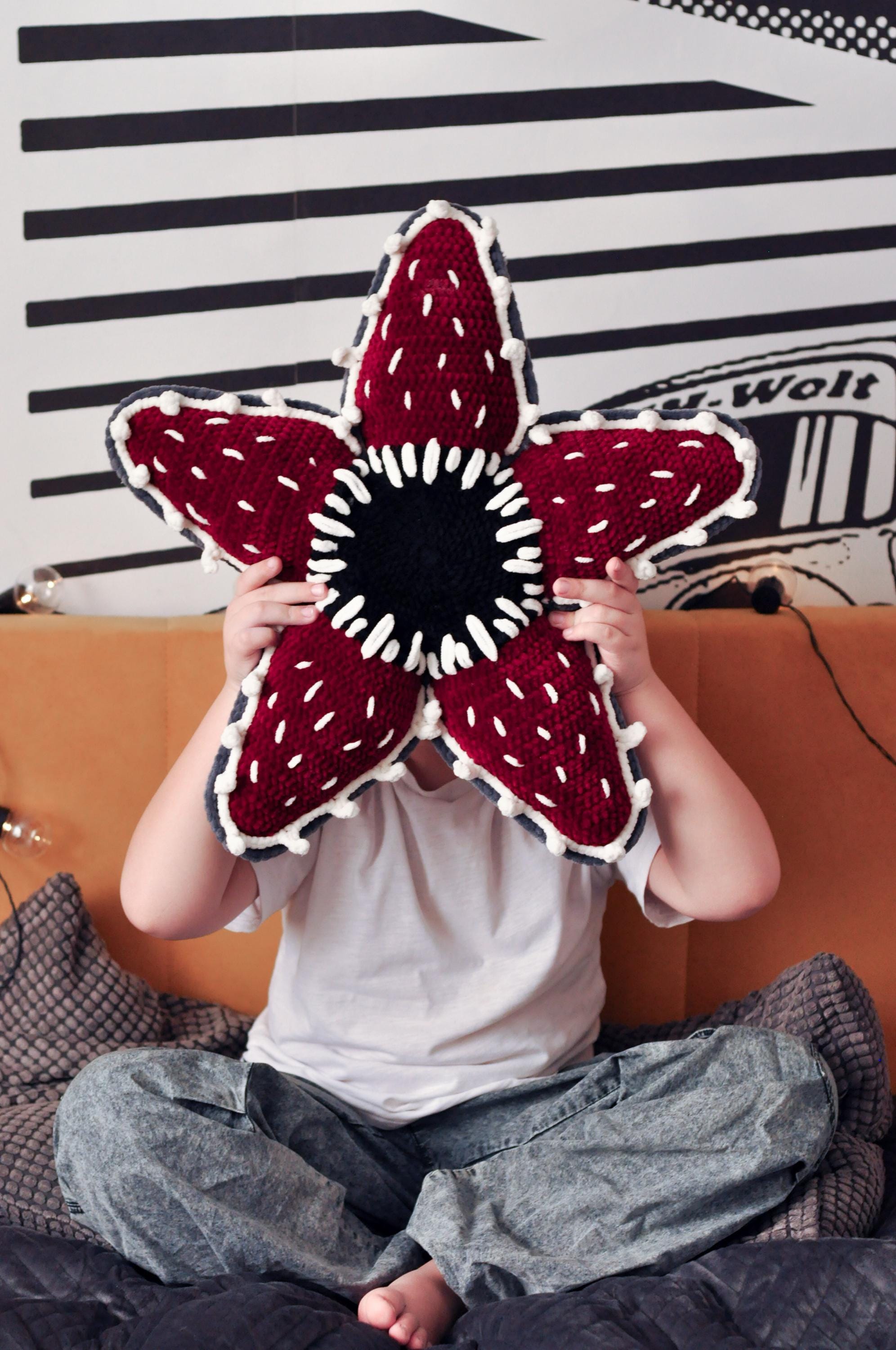 30 Flower Pillow Crochet Patterns for Cozy, Giftable Home Décor 32 Monster Flower Pillow Crochet Pattern – Creepy Halloween Cushion