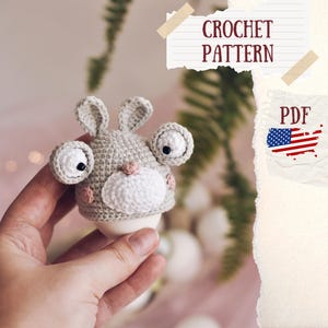 Amigurumi pattern. Easter crochet pattern. Bunny crochet pattern. Easter Decor crochet patterns. DIY crochet decorations for Easter eggs.DIY