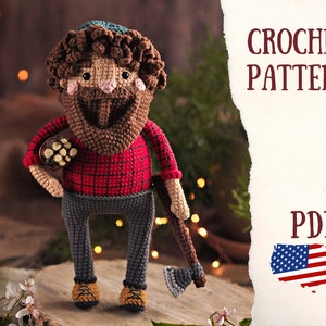 Amigurumi pattern / Fathers day gift / Lumberjack crochet pattern / Doll pattern / Amigurumi doll pattern / Handmade crochet toys / DIY toys