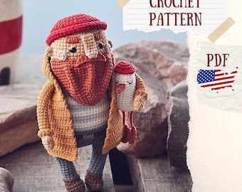 Lighthouse Keeper Amigurumi Crochet Pattern: Sailor Doll Tutorial (PDF Download)